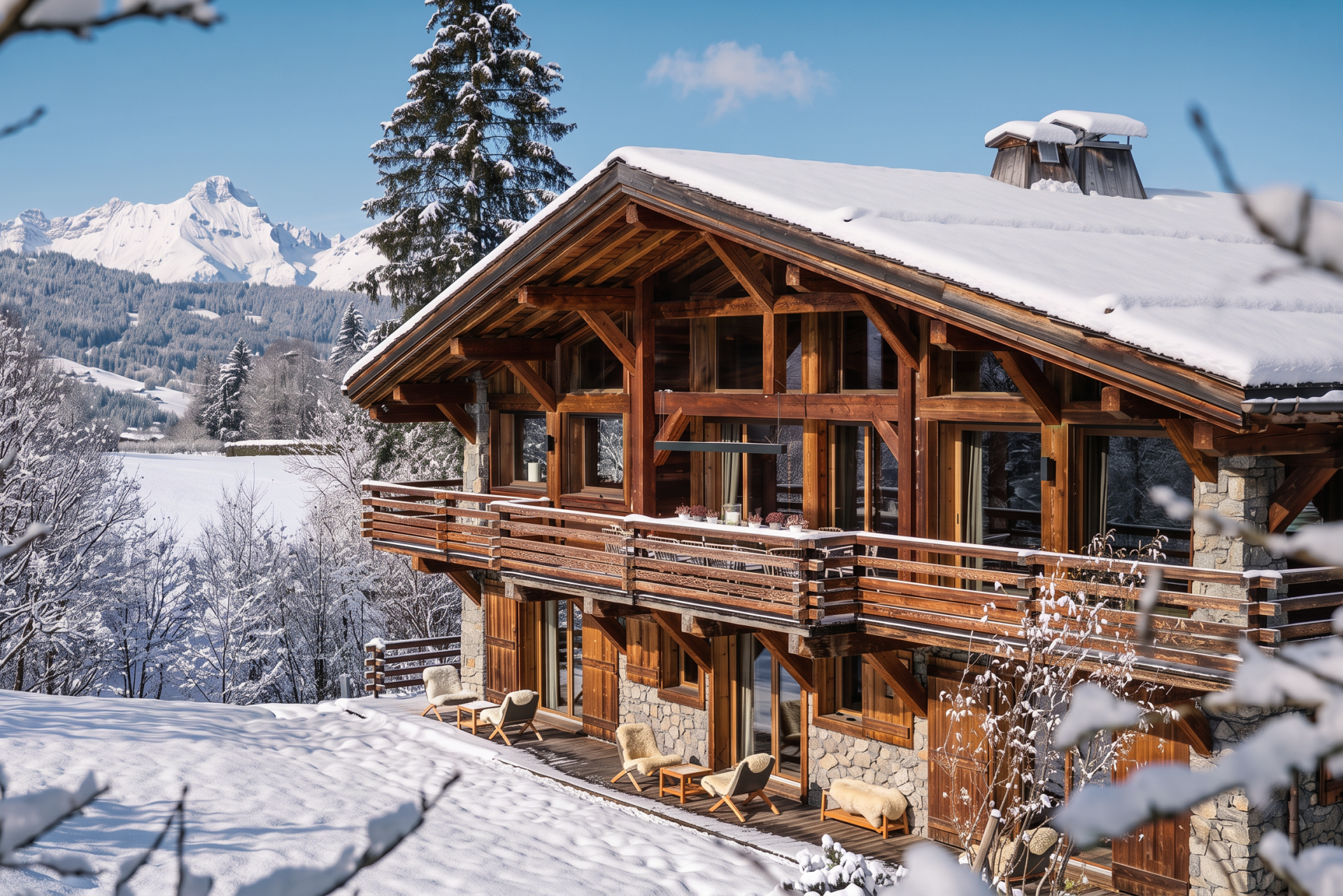 chalet de luxe 10 Pièces en location saisonnière sur MEGEVE (74120)