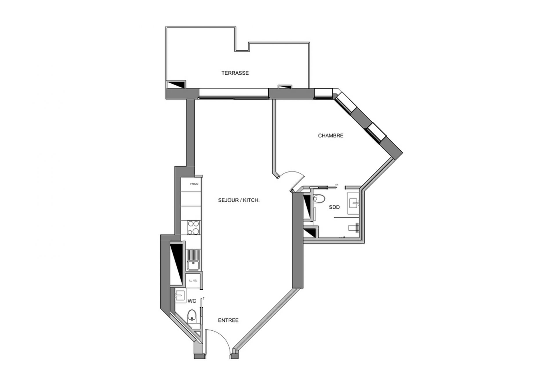 luxury apartment 2 Rooms for sale on MONACO (98000)