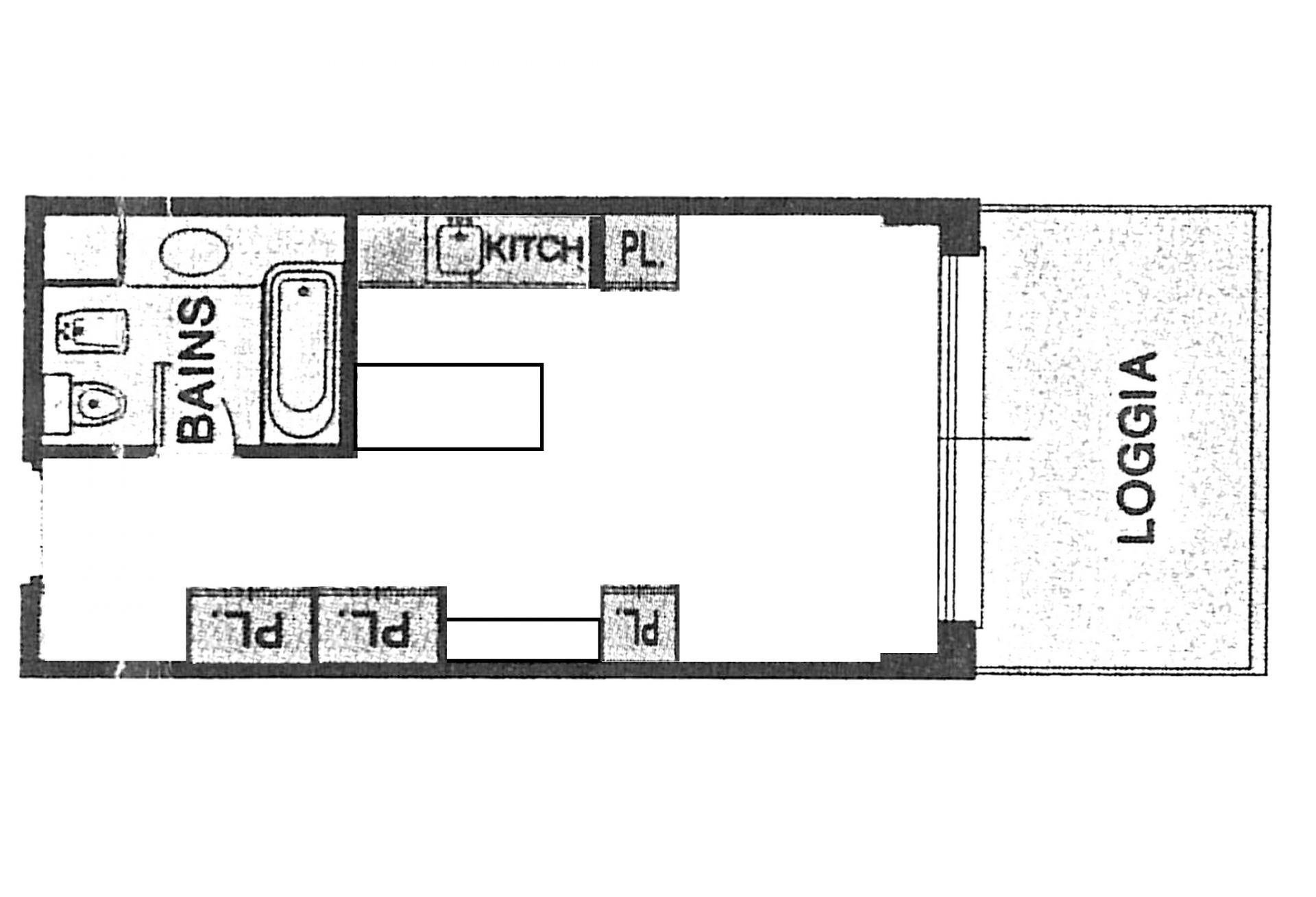 luxury apartment 1 room for sale on MONACO (98000)