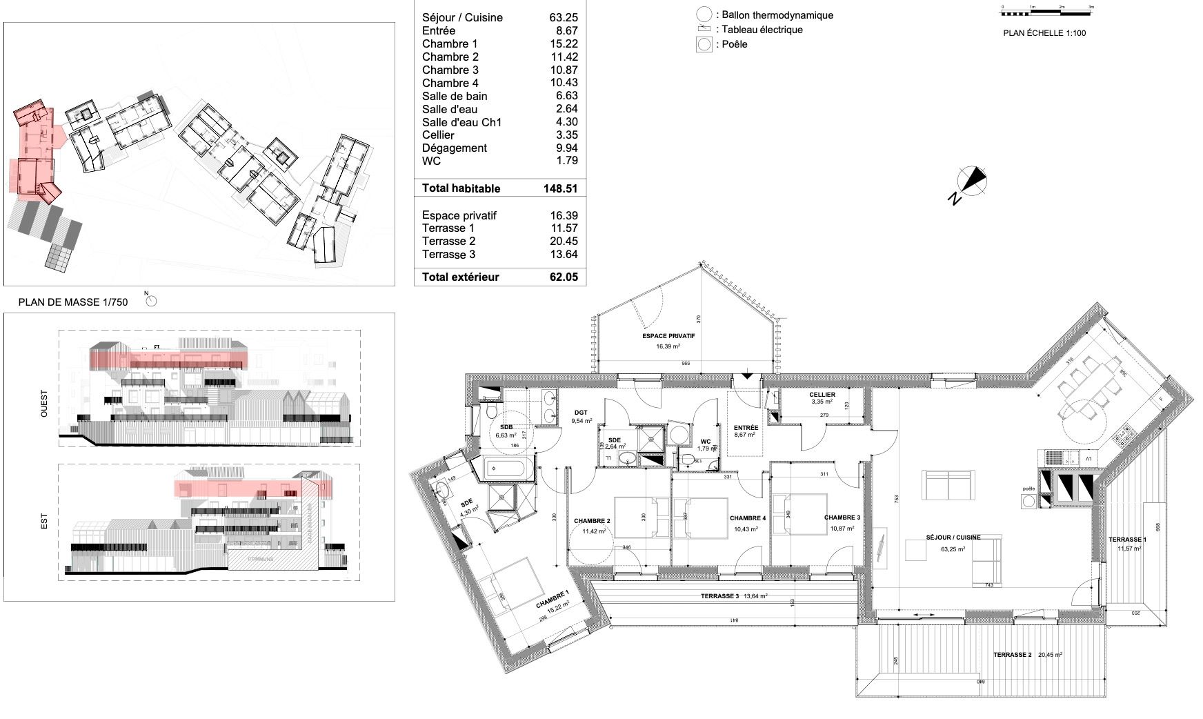 luxury apartment 9 Rooms for sale on LE RELECQ KERHUON (29480)