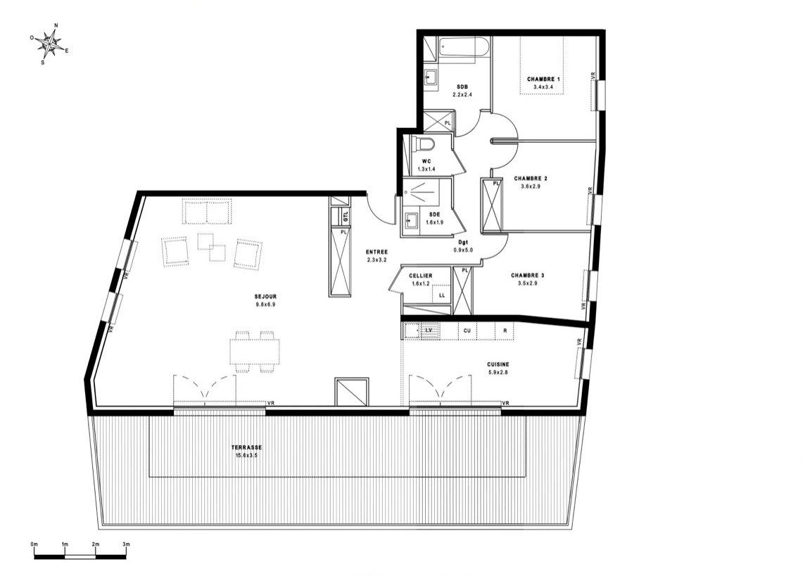 luxury apartment 4 Rooms for sale on MONTPELLIER (34000)