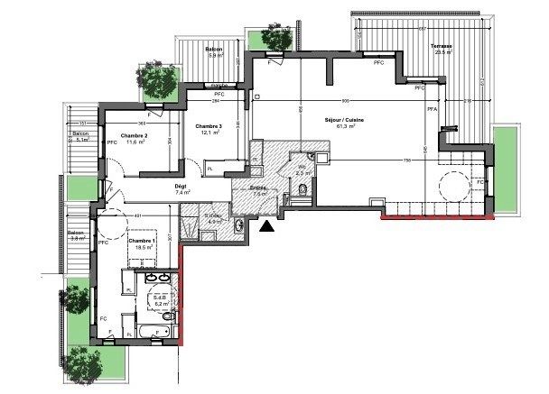 appartement de luxe 4 Pièces en vente sur MONTPELLIER (34000)