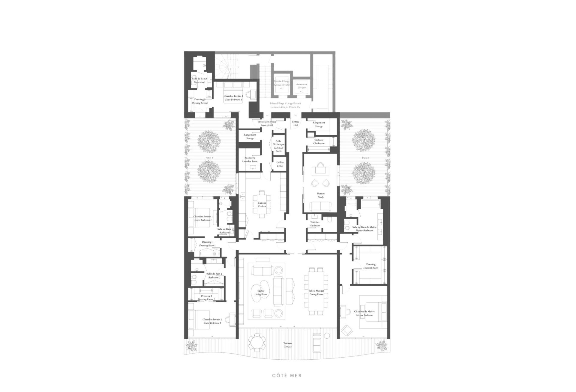 luxury apartment 6 Rooms for sale on MONACO (98000)