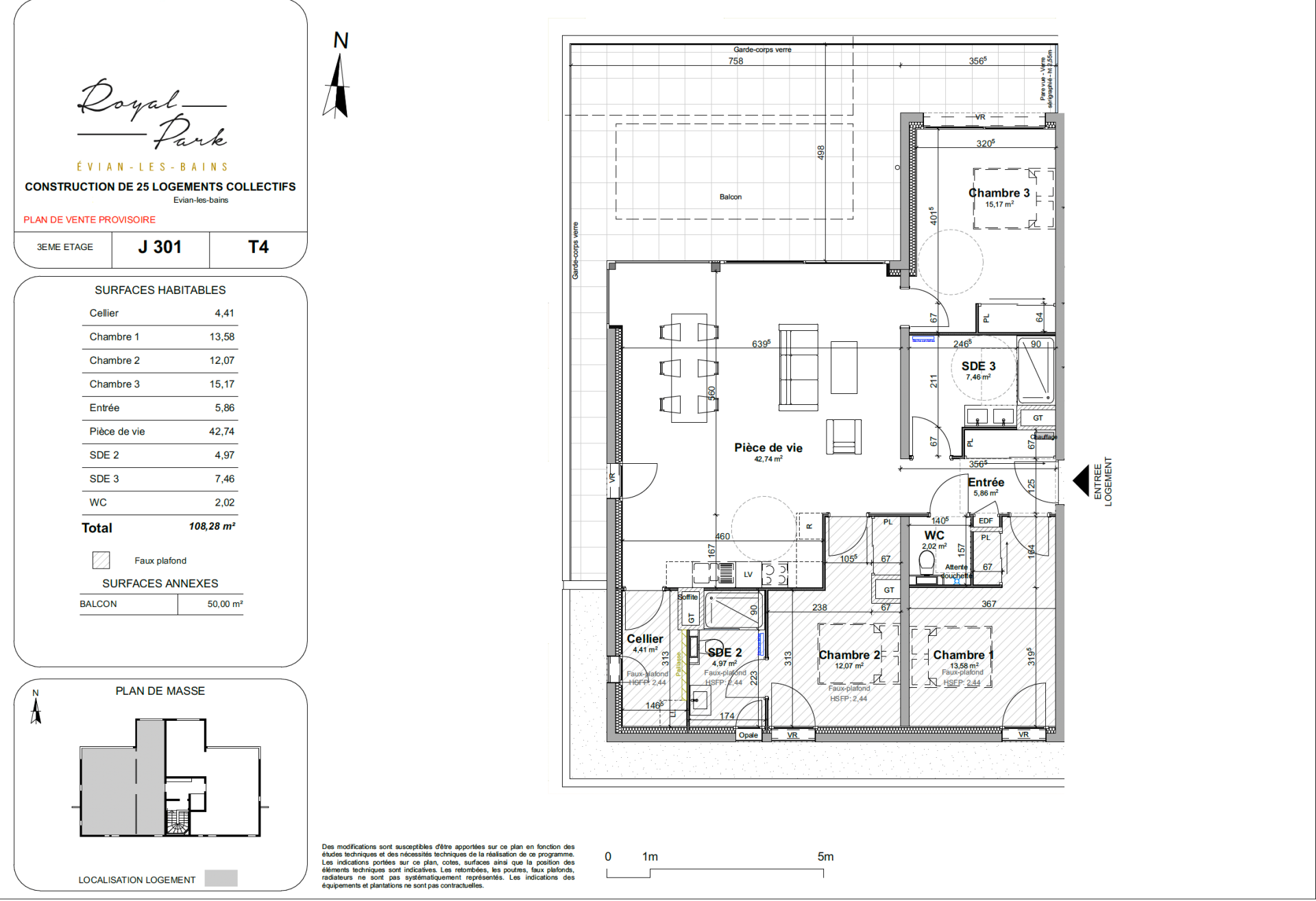 luxury apartment 4 Rooms for sale on EVIAN LES BAINS (74500)