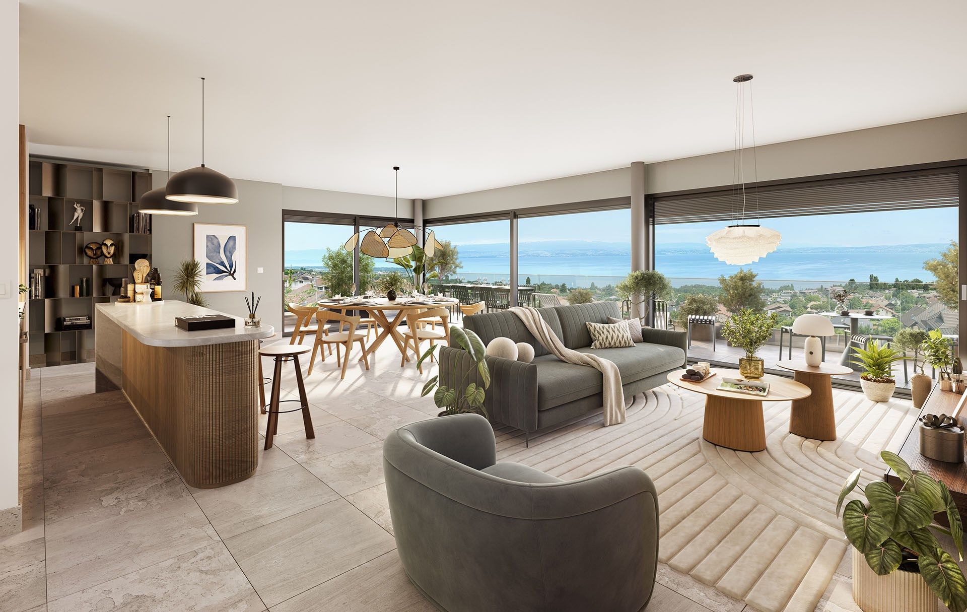 luxury apartment 4 Rooms for sale on EVIAN LES BAINS (74500)