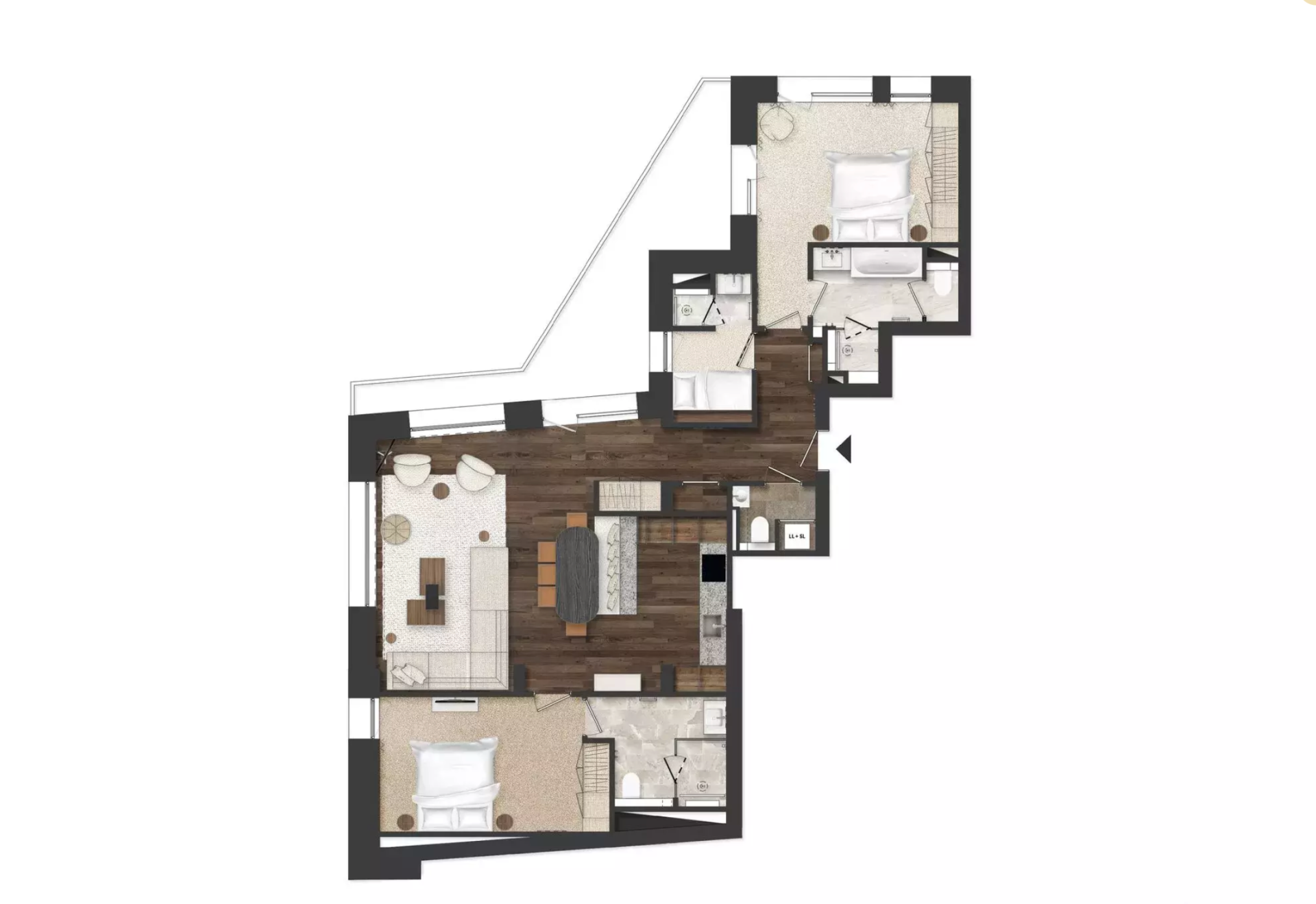 luxury apartment 5 Rooms for seasonal rent on COURCHEVEL (73120)