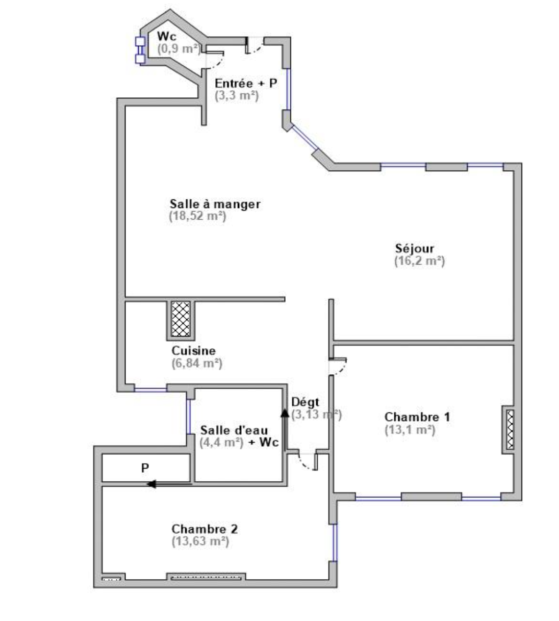 luxury apartment 3 Rooms for sale on PARIS (75001)