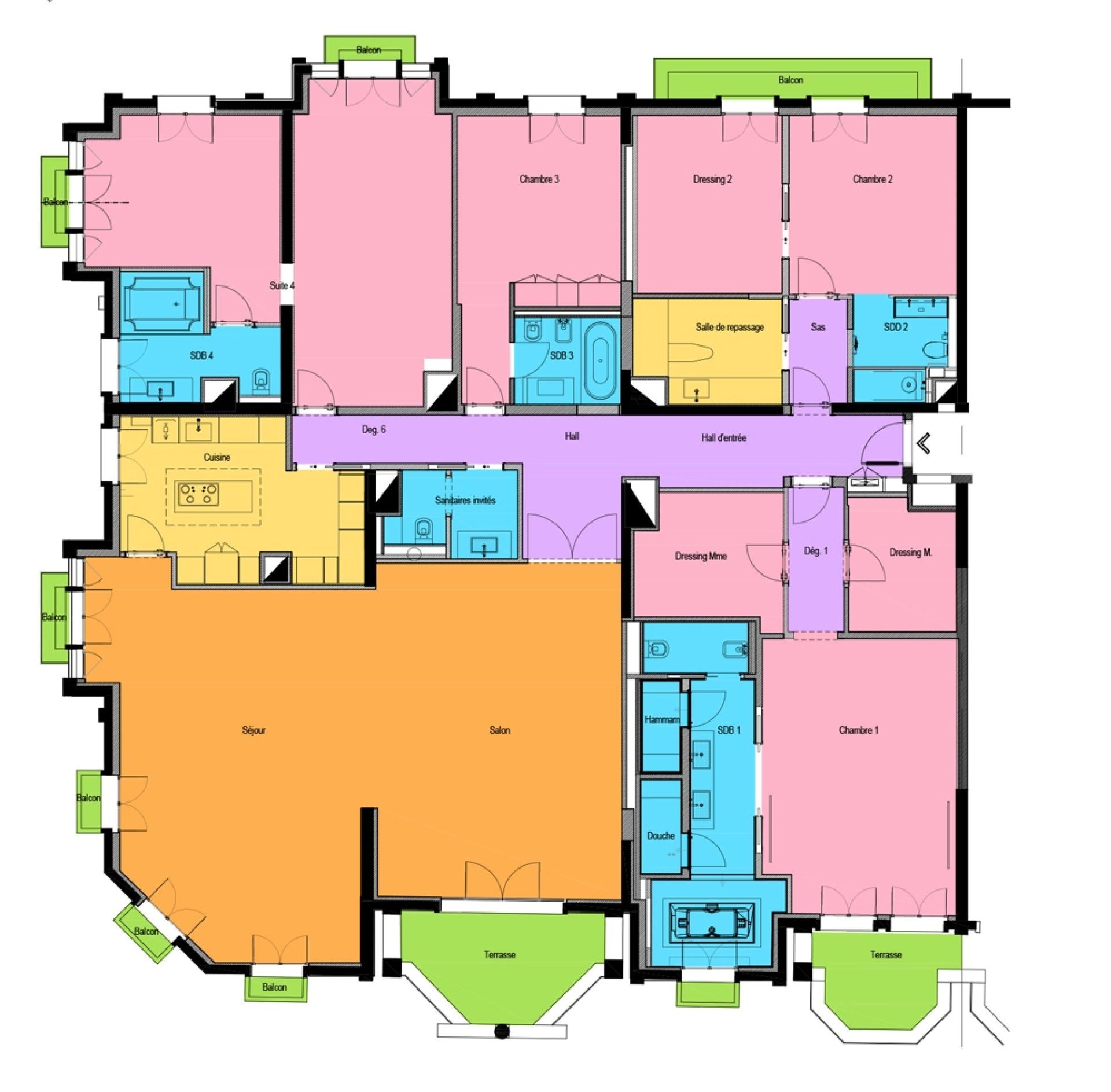 luxury apartment 6 Rooms for rent on MONACO (98000)