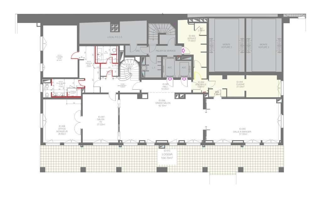 luxury apartment 6 Rooms for rent on MONACO (98000)