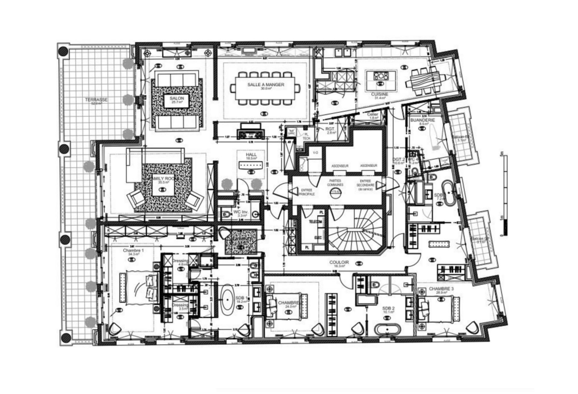 luxury apartment 5 Rooms for sale on MONACO (98000)