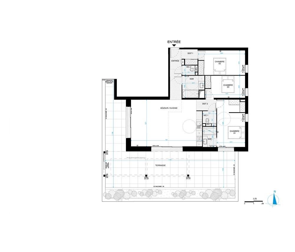 appartement de luxe 4 Pièces en vente sur ST CLEMENT DE RIVIERE (34980)