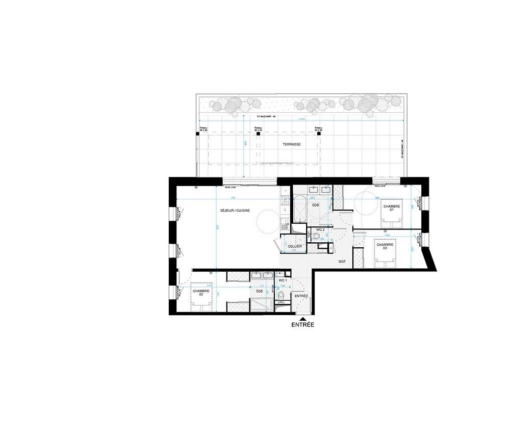 appartement de luxe 4 Pièces en vente sur ST CLEMENT DE RIVIERE (34980)