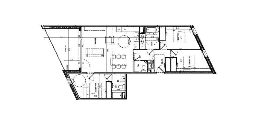 luxury apartment 4 Rooms for sale on AIX LES BAINS (73100)