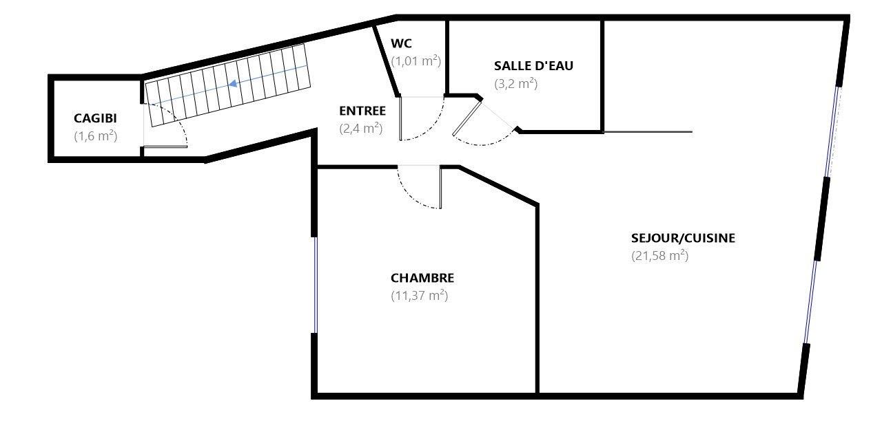 luxury apartment 2 Rooms for sale on PARIS (75006)