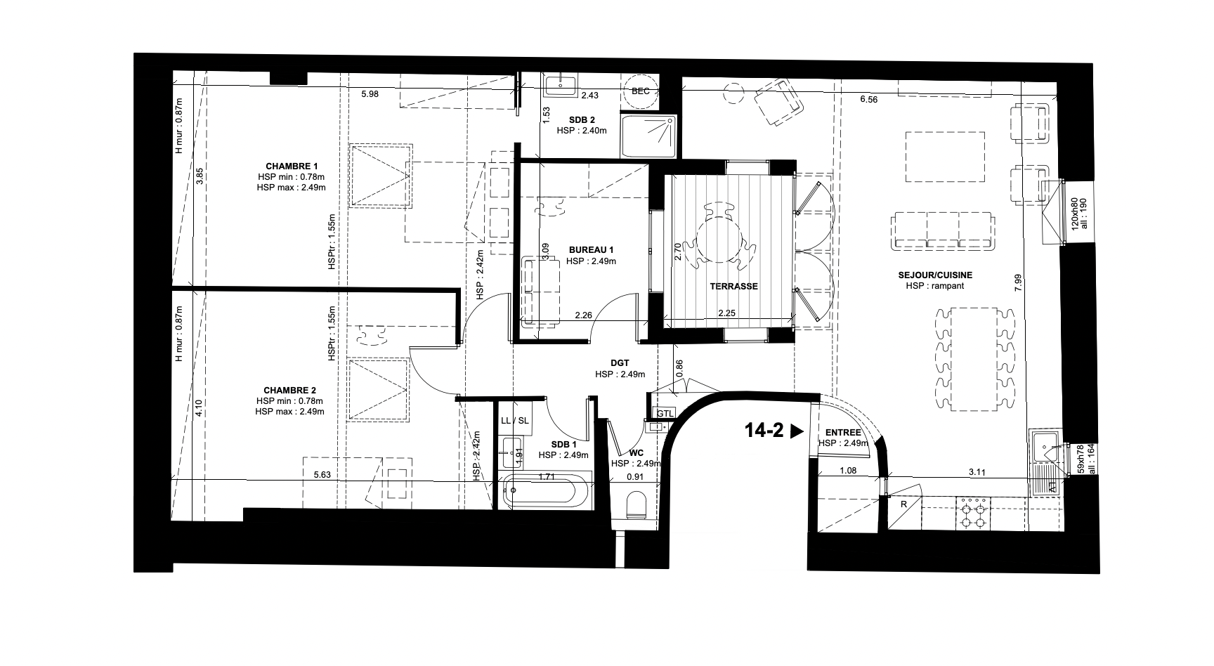 luxury apartment 4 Rooms for sale on BORDEAUX (33000)