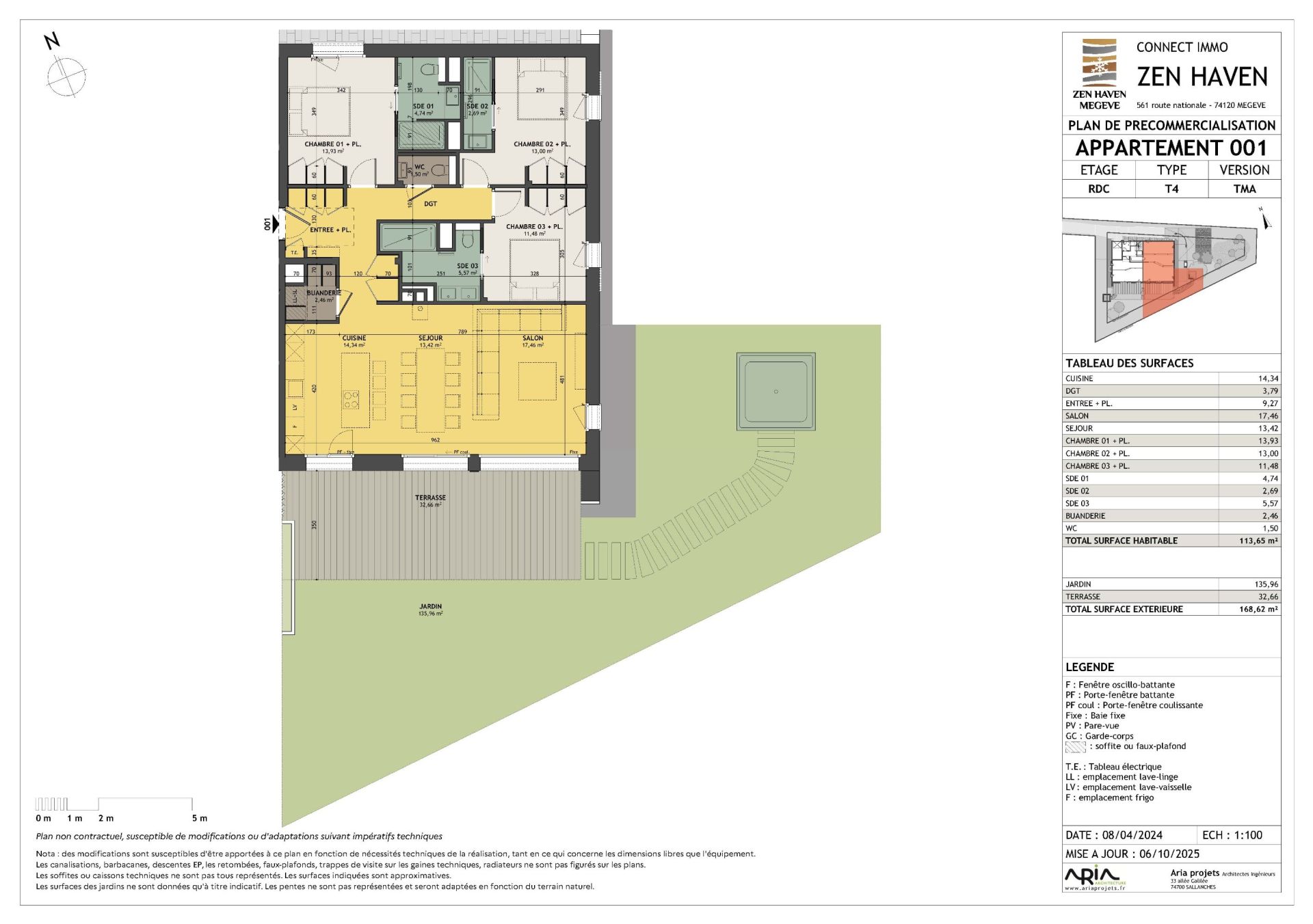 luxury apartment 4 Rooms for sale on MEGEVE (74120)