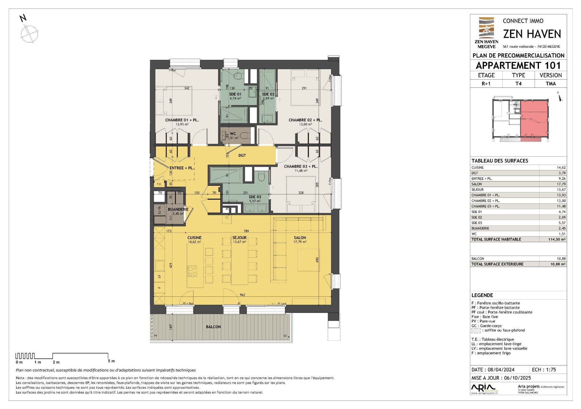 luxury apartment 4 Rooms for sale on MEGEVE (74120)