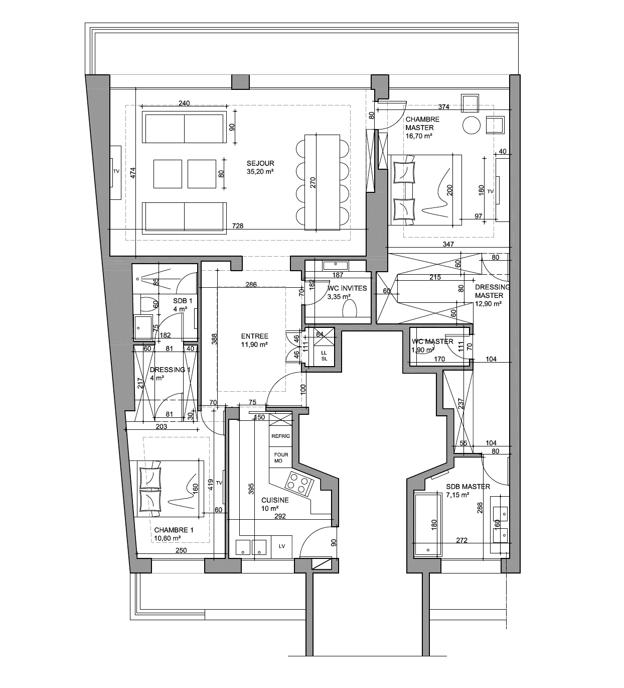 appartement de luxe 3 Pièces en location sur PARIS (75008)
