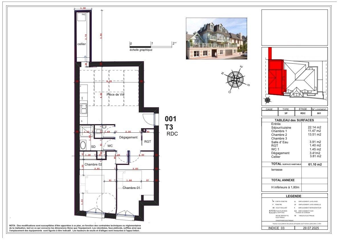 luxury apartment 3 Rooms for sale on DEAUVILLE (14800)