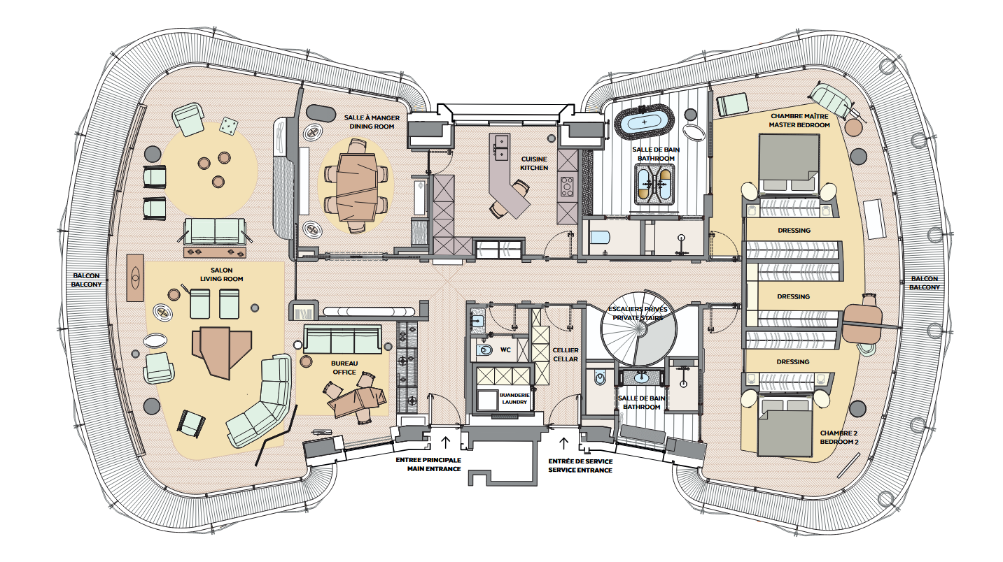 luxury duplex 6 Rooms for rent on MONACO (98000)