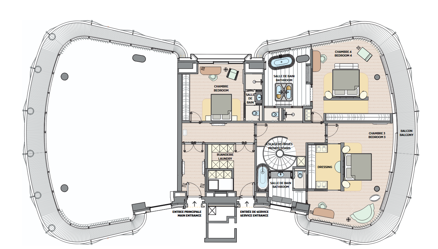 luxury duplex 6 Rooms for rent on MONACO (98000)