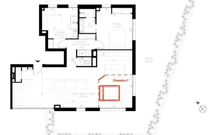 luxury apartment 4 Rooms for sale on MONTPELLIER (34090)