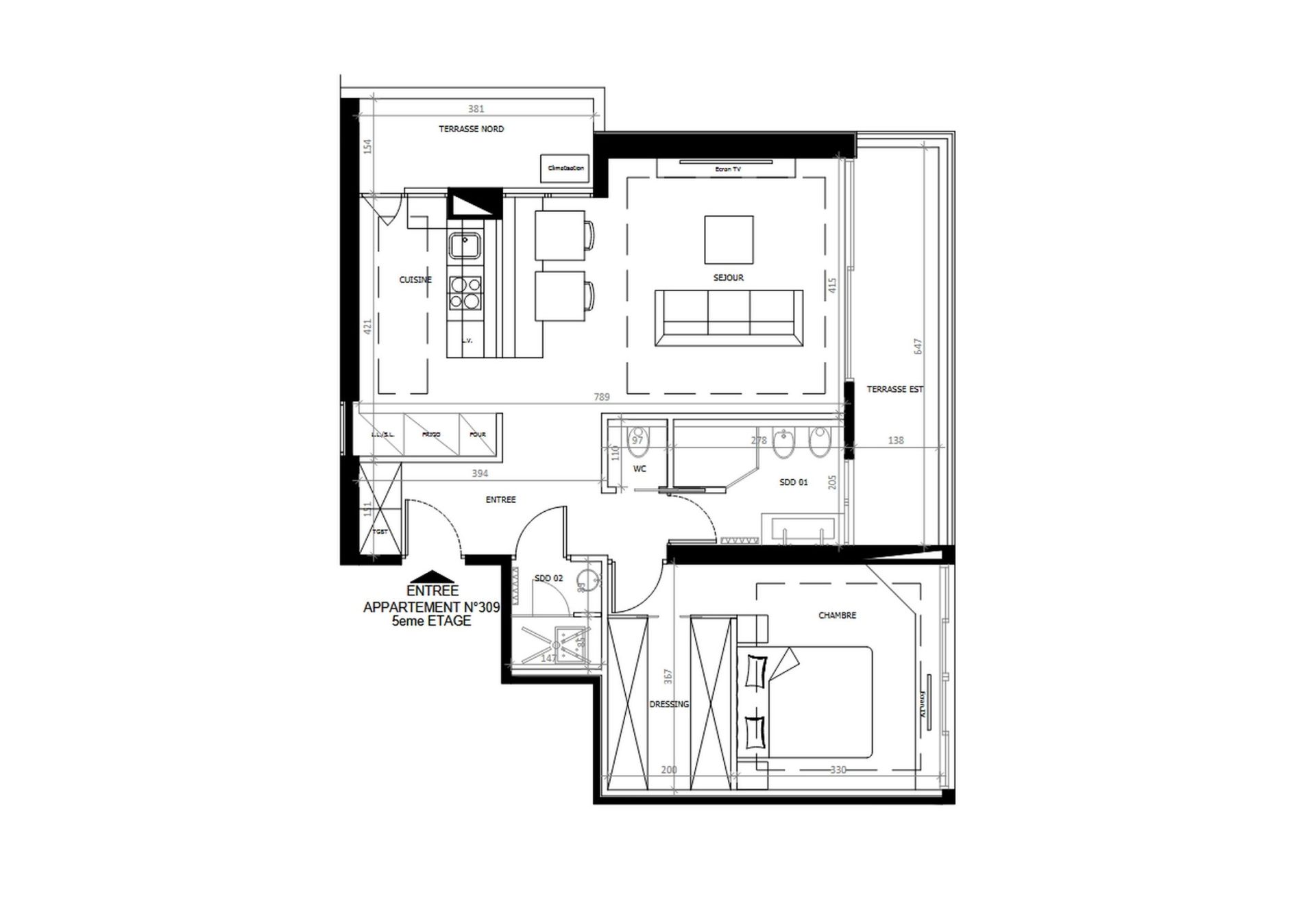 luxury apartment 2 Rooms for rent on MONACO (98000)