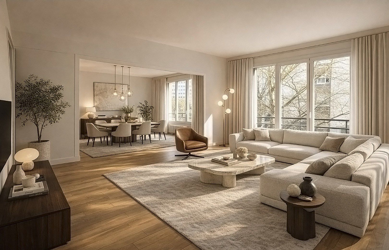 luxury apartment 3 Rooms for sale on PARIS (75016)
